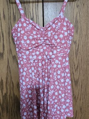 BloomChic Coral Pink Floral Sundress